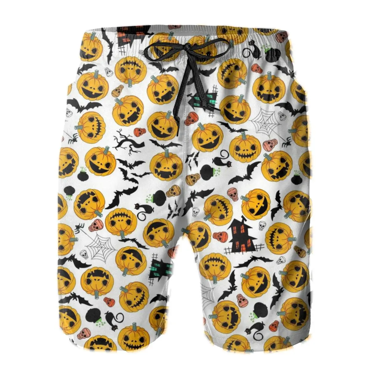 

Men Pants Halloween Pumpkin Surfing Beach Board Swim Trunks Sport Quick Dry Mesh Casual Pretty Funny wow Shorts for Boy