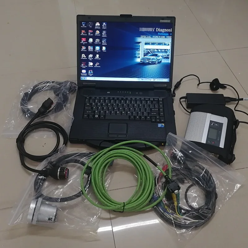 OBD2 сканер MB STAR C4 с DTS инженерное программное обеспечение HHTwin SSD в б/у ноутбуке CF52 I5 8G для Mercede автомобиля диагностические инструменты