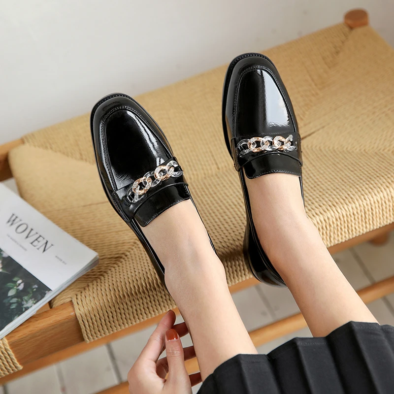 

Women flats summer spring single oxford shoes 2020 genuine leather flat heels fashion shoes for woman brogues slipon shoes