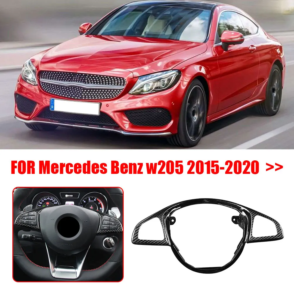 

Отделка каркаса кнопки рулевого колеса из углеродного волокна для Mercedes-Benz W205 C63 C63S W218 CLS63 GLA45 GLS63 GLC43 2015-2020 AMG