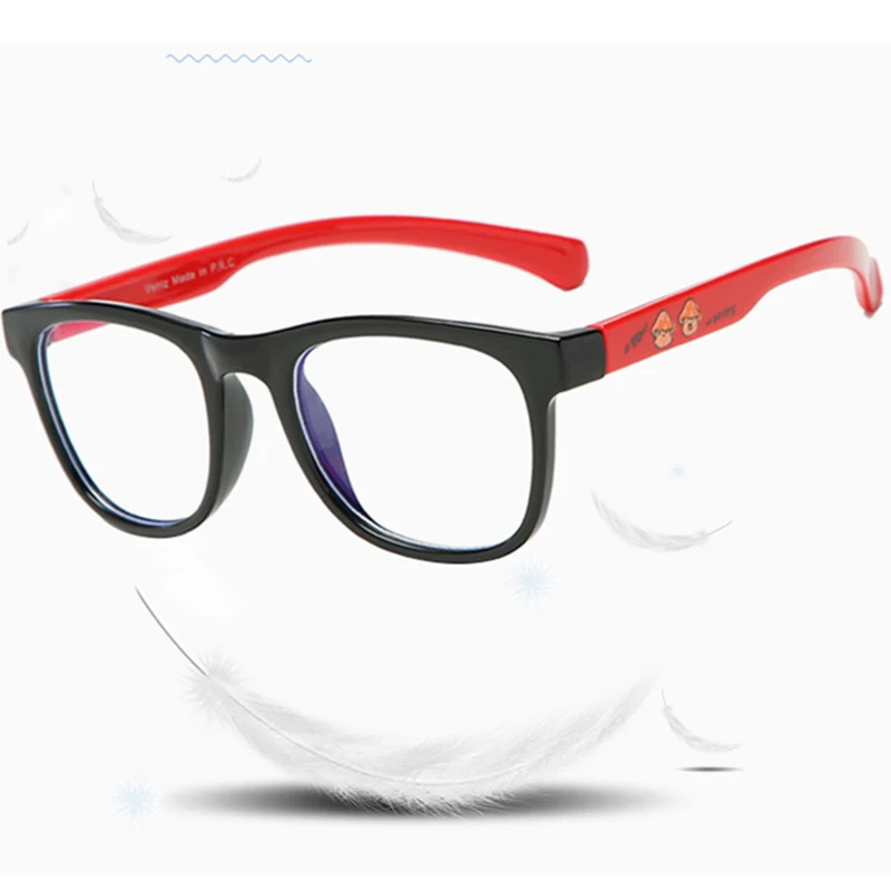 

IVSTA Kids Glasses Computer Anti Blue Light with Strap Online Classes Gaming Glasses Children Silicone TR90 Unbreakable No Screw