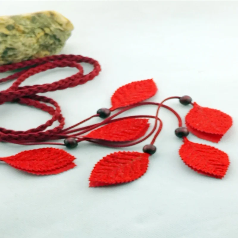 Женская обувь в стиле Харадзюку пояс листья плетеный цепочка на талию модные