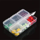 Мини-органайзер, чехол, 6 ячеек, коробка для таблеток, чехол для таблеток, Диспенсер, коробки для лекарств, медицинский набор, прозрачная коробка для хранения, Органайзер