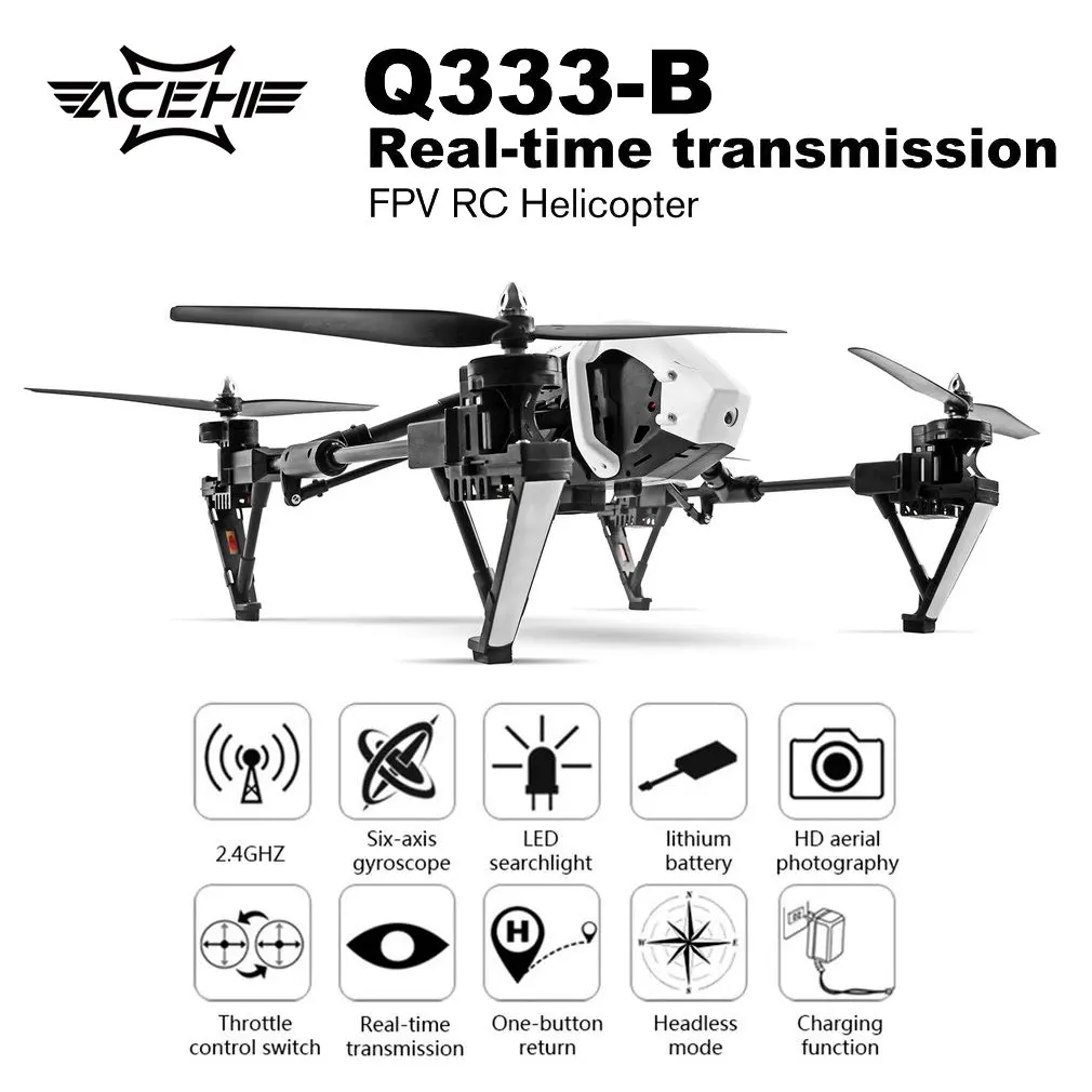 Wltoys Q333 Drone Three-stage Deformation Aerial Four-axis Aircraft Real-time Image Transmission Drone FPV RC Helicopter