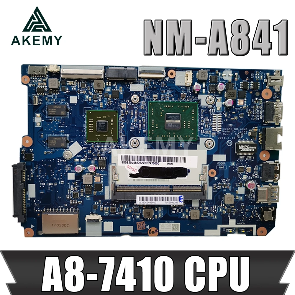 

Новая материнская плата 80TJ для ноутбука ideapad 110-15ACL NM-A841 CPU:A8-7410 GPU: 2 ГБ DDR3 FRU 5B20L46267 5B20L46302 100 тест