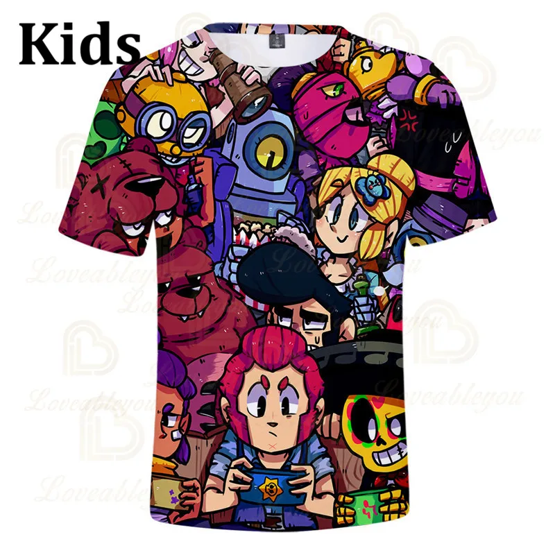 

Shoot Game 3D Print Children T-shirt Womens Crow Clothing Boys Girls New T Shirt Star men Kids Leon Tops Shirt