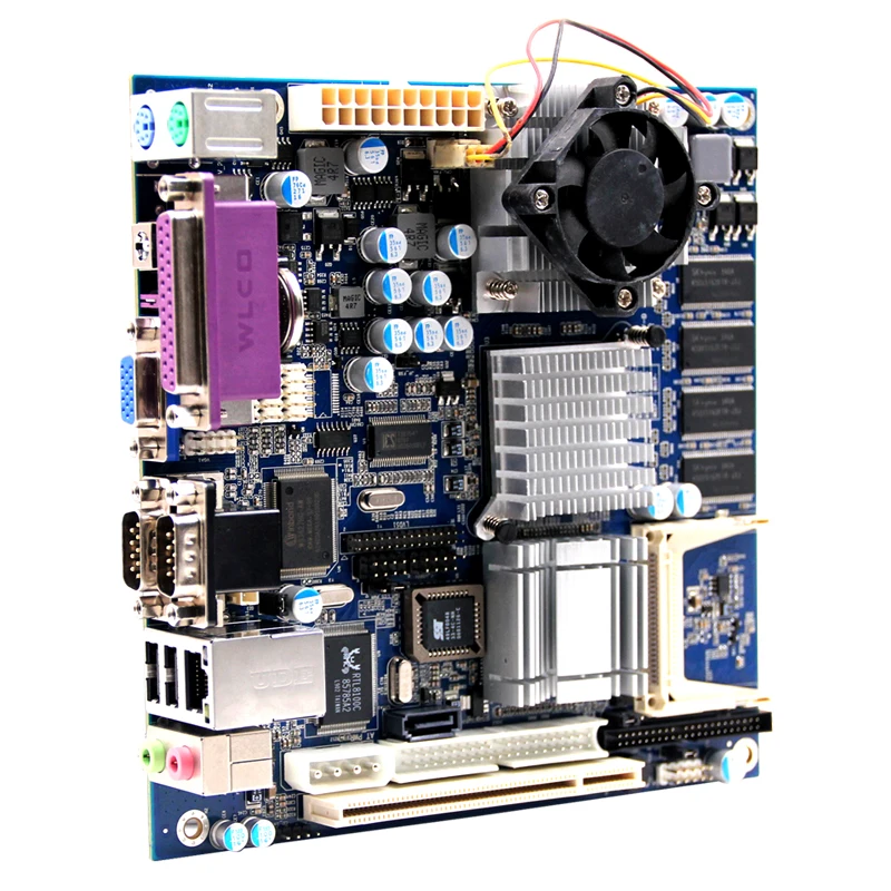 Материнская плата Mini Itx встроенный процессор Celeron M с 2 портами Com 1 мини
