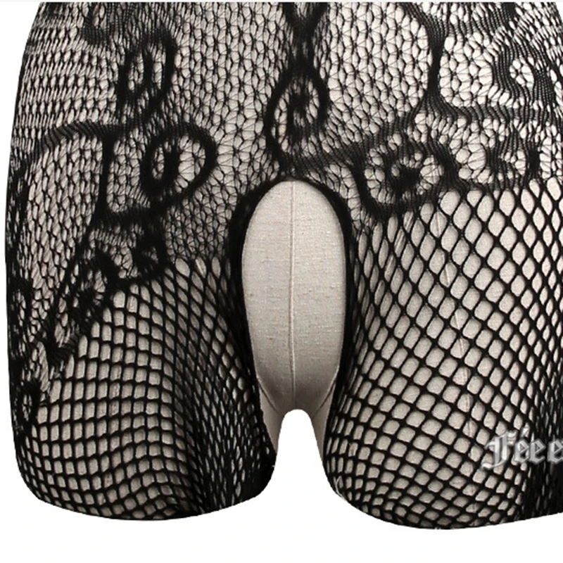 

1Pc Sexy Open Hollow Lingerie Transparent Women Pantyhorse Fishnet Temptation Open Crotch Tights Long Stockings worn under 70kg