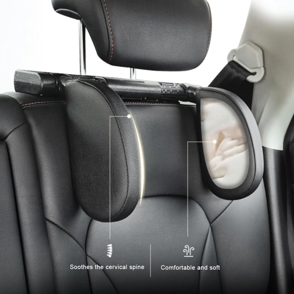 

HOT NEW Adjustable Car Seat Headrest Neck Protection Pillow Head Side Support Cushion