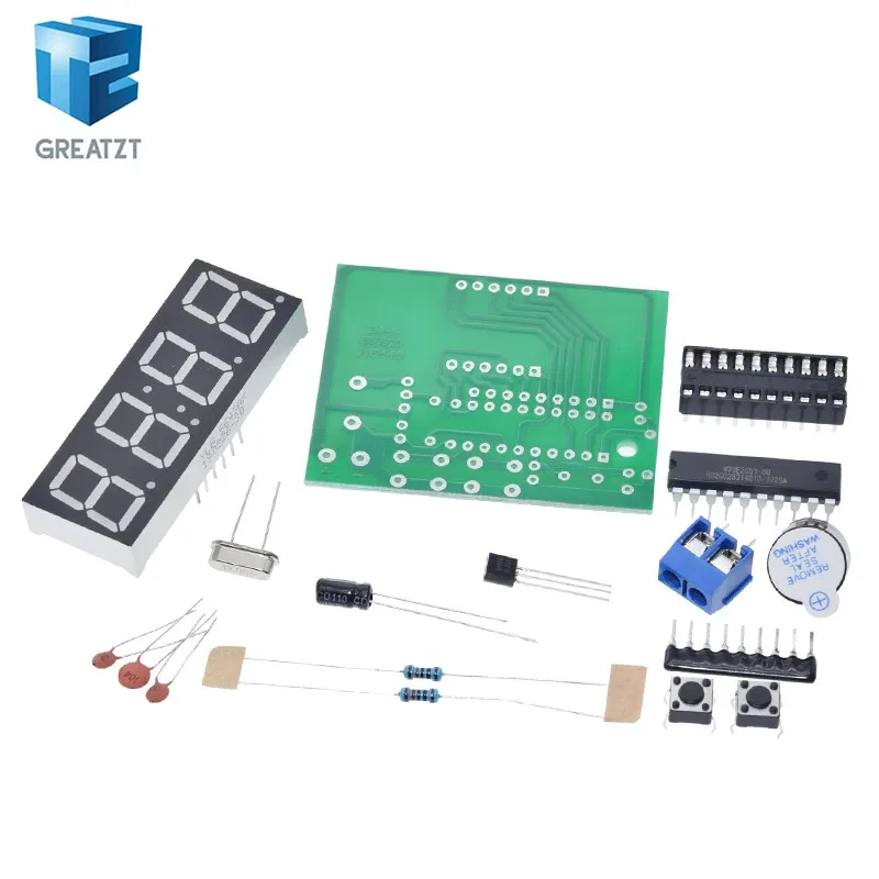 GREATZT AT89C2051 цифровой светодиодный Дисплей 4 биты электронные часы
