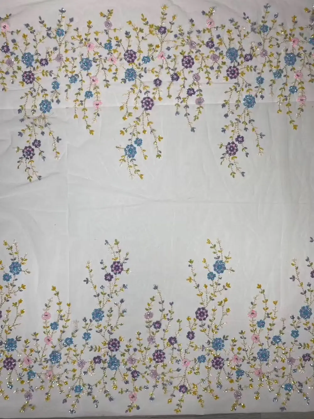 

Black Party Tulle Lace Material French Net Lace Fabric With Sequins PAN373 (5Yards/lot)