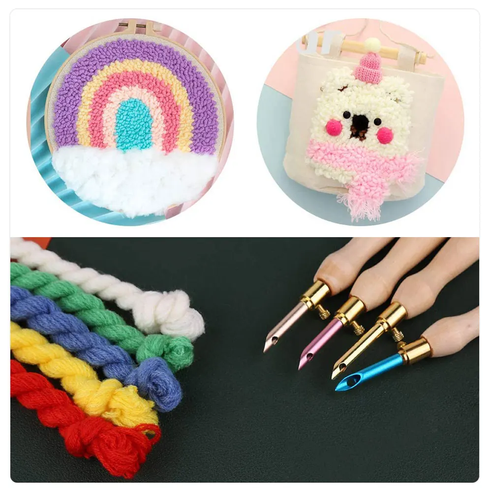 

Wooden Handle Embroidery Pens Knitting Embroidery Sewing Tools for DIY Craft Stitching Sewing Accessories Punch Needle Tool