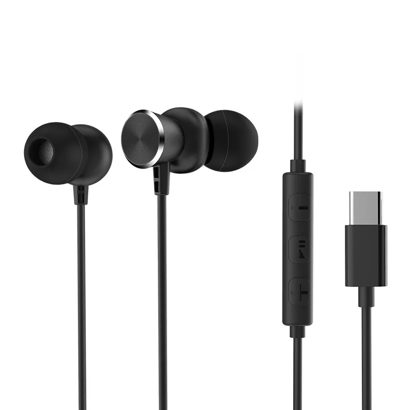 

Earbuds In Ear Headphones Earphones Noise reduction HIFI Music Universal Mobile Phone PC Gaming Off Black TYPE-C Wired Headsets
