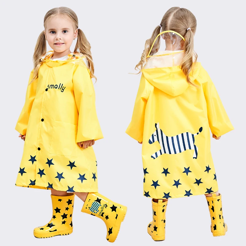 

Новинка; Милое непромокаемое пальто с животным принтом; Непромокаемое Детское Пончо из полиэстера для мальчиков и девочек; Плащ-дождевик дл...