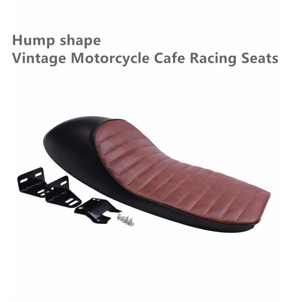 Ретро мотоциклетное сиденье плюс длинный горб 62 см Кафе Рейсер Винтаж седло