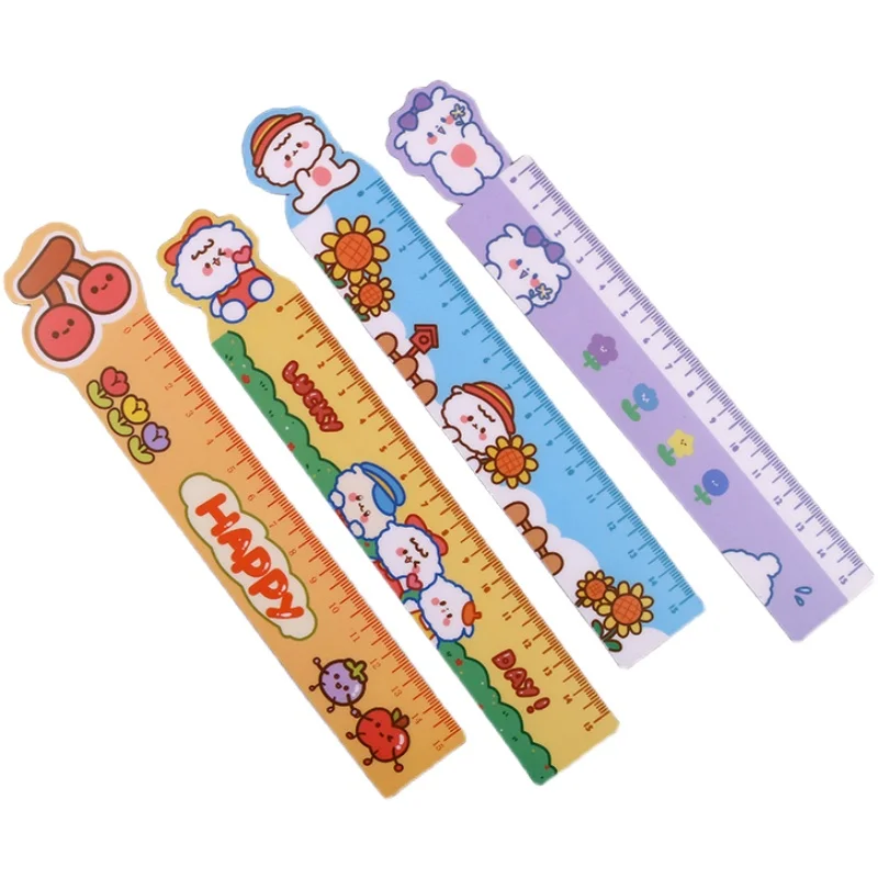 

2 PCS/Lot Love Mini Ruler Learning A Good Helper 15 Cm Children's Favorite Cartoon Straight Ruler Study Measure Stationery