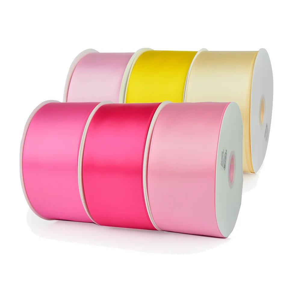 (5 ярдов/партия/цвет) Смешанная Двусторонняя атласная лента ручной работы для