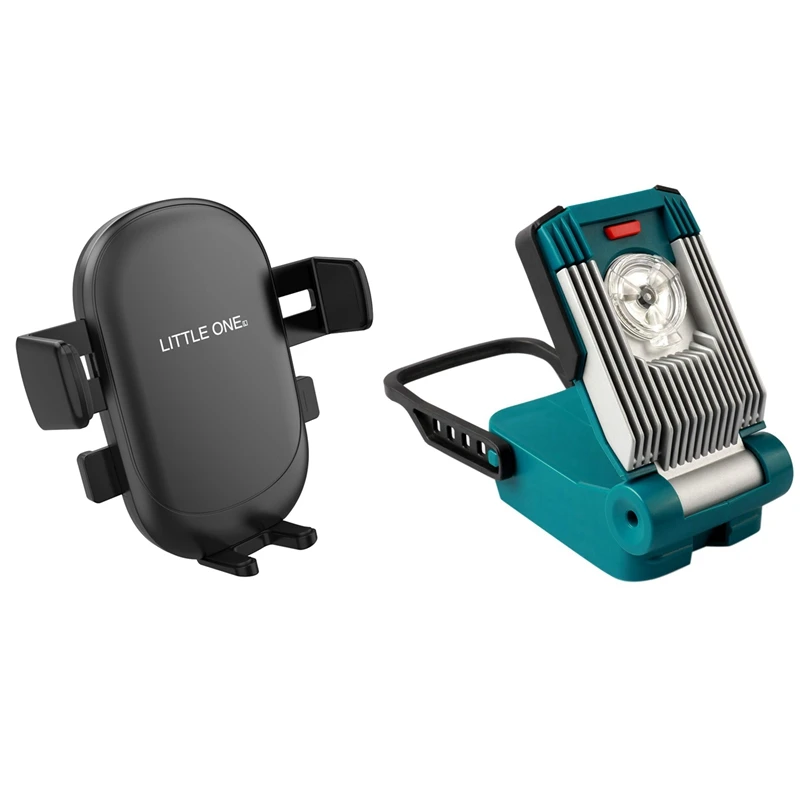 

Автомобильный держатель для телефона 4,7-6,7 дюймов для Apple Android с для Makita 14,4 В/18 в 9 Вт светодиодный рабочий светильник литиевая батарея USB