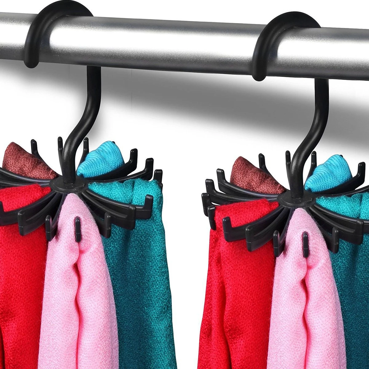 Пластиковая портативная вращающаяся на 360 ° стойка для галстуков вешалка