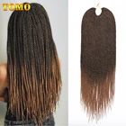 TOMO 16 20 дюймовые Сенегальские плетеные косички кроше волосы 30 корней маленькие синтетические плетеные волосы для наращивания для женщин Омбре плетеные волосы