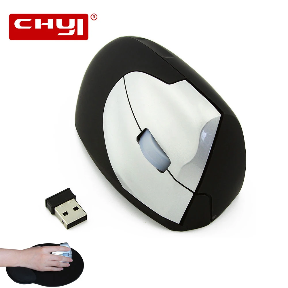 Беспроводная вертикальная компьютерная мышь CHYI Эргономичная 3D оптическая 2 4 ГГц