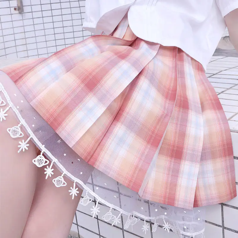 

JK Japanese cute lolita style Safety Pants Petticoat Pumpkin Pants Anti-Glare Lace New Jk Leggings Hem Small Star
