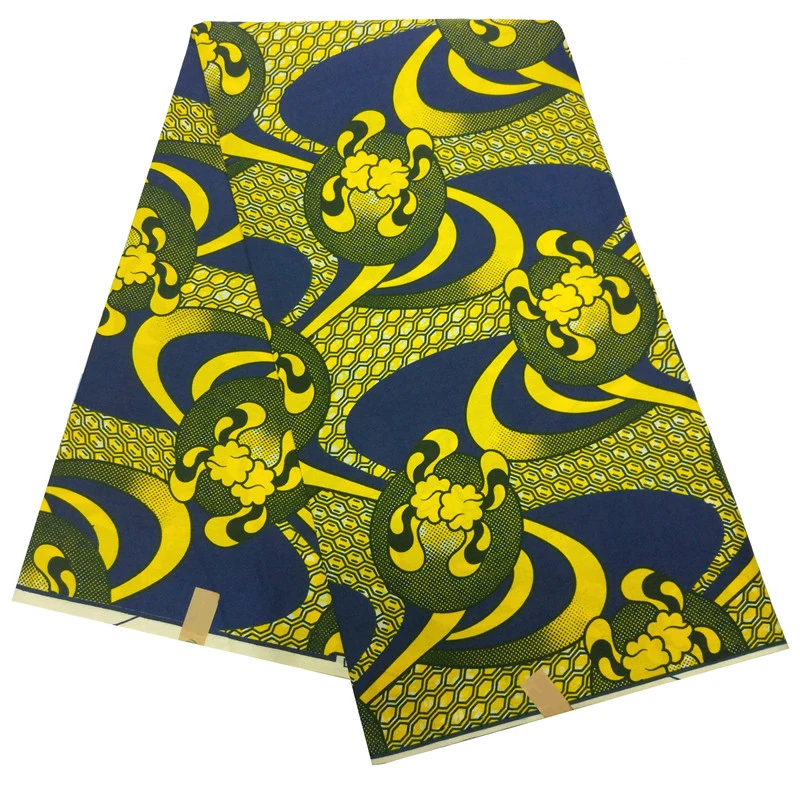 Настоящий настоящий воск 6 ярдов партия африканская восковая Ткань Высокое