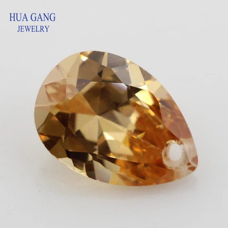Яркий Камень AAAAA в форме груши с одним отверстием для изготовления ювелирных
