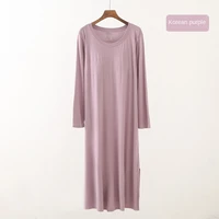 modal nightdress womens spring and autumn thin long sleeve with bra pregnant womens sexy nightdress can be worn at home