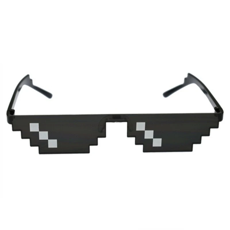 

Men Women 8 Bit Coding Pixel ThugLife Mosaic Glasses Sunglasses Trendy Cool Super Party Funny Vintage Shades Eyewear Photo Props