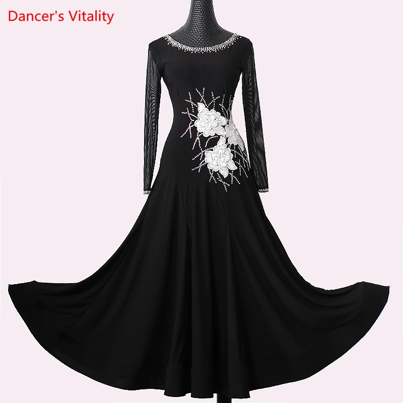 Платье для выступлений современных танцев женское платье с V-образным вырезом и
