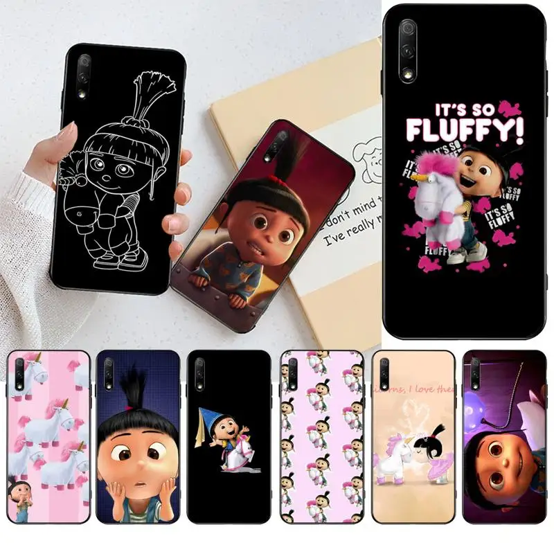 YJZFDYRM Гадкий я Единорог Агнесс черный ТПУ мягкий чехол для телефона Huawei Nova 6se 7 7pro 7se