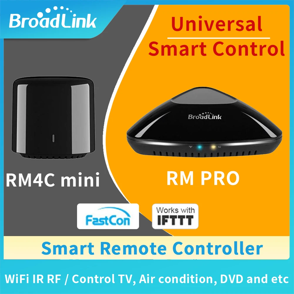 Пульт дистанционного управления Broadlink RM4C Mini + RM Mini3 4G WiFi IR RF работает с Alexa Google Home