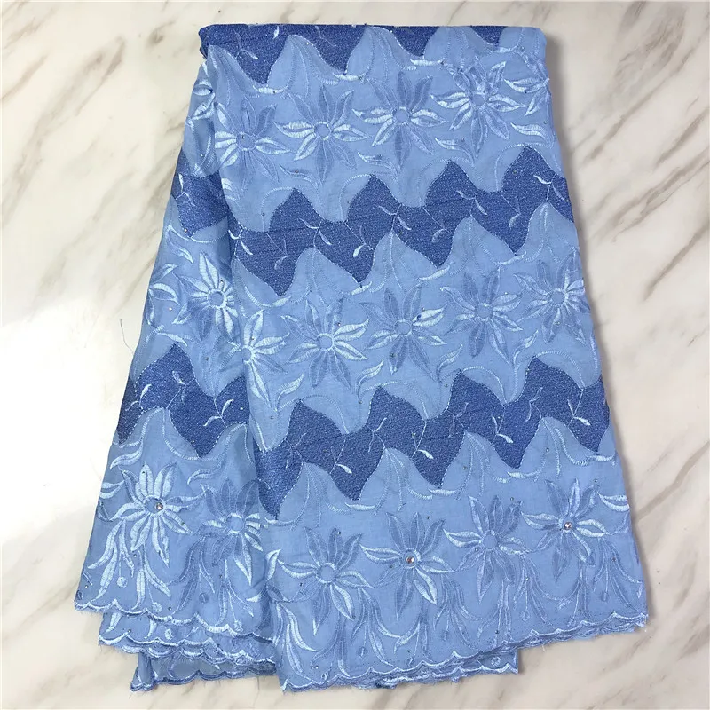 

Latest Design 100% Cotton African Lace Fabric 2020 High Quality Lace Nigerian Swiss Voile Lace In Switzerland for dress 16l19-78