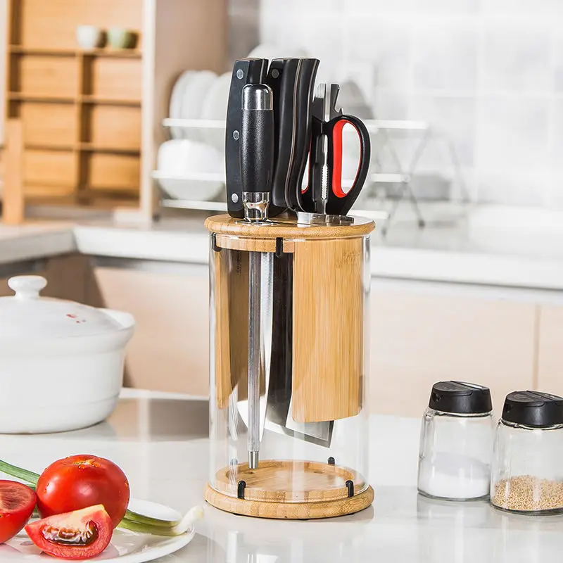 

Держатель для кухонных ножей, креативная подставка из боросиликатного стекла, бытовой держатель для кухонных ножей