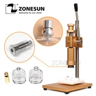 ZONESUN ручной обжимной станок + крышка на металлическую крышку, пресс-машина, крышка, машина для пробивания духов, обжимной инструмент для флаконов на распылитель