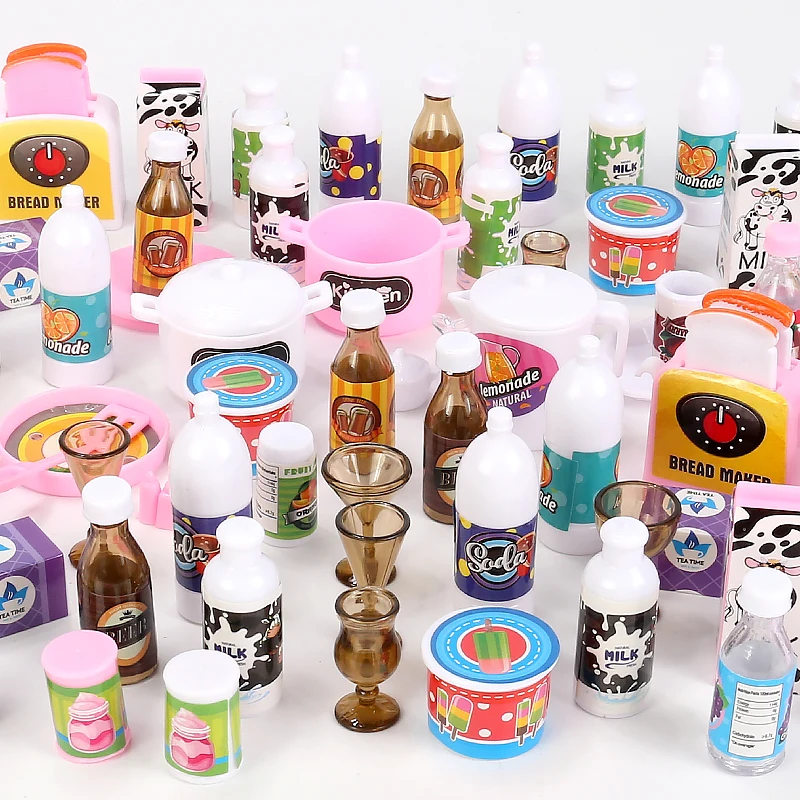 handcrafted dollhouse modern sense kitchen cabinet setsilver metal wine set dining table chair model accessories toys free global shipping