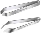 Плоский и скошенный инструмент для снятия Пинцет из нержавеющей стали (щипцы для удаления рыбных костей дюйма), 2 шт., 4,6