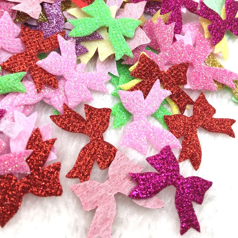 100pcs Padded dot fabric Bow sewing/Appliques/baby DIY craft Lots Mix A325 | Дом и сад