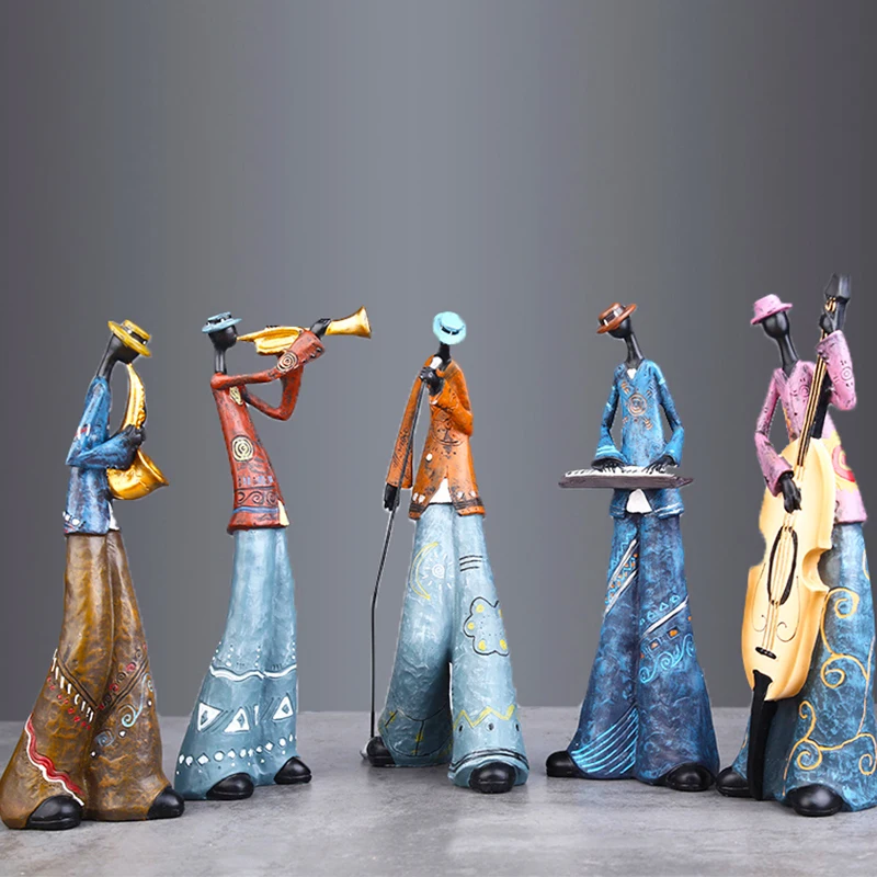 Креативные фигурки рок группы Ретро Художественная кукла скульптура ремесла из