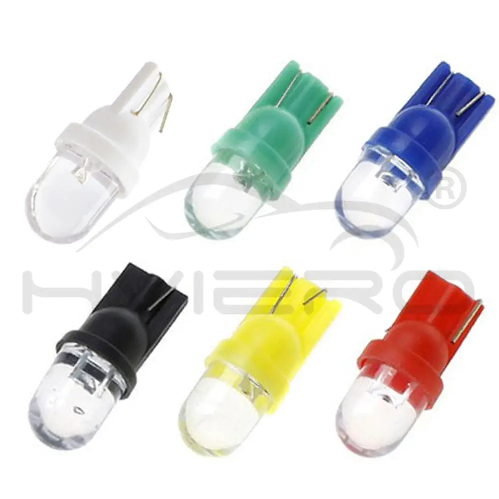 10X белый красные, синие Зеленый Желтый RGB T10 W5W 168 194 501 1smd автомобильный клиновидный светильник сторона приборной панели лампа для подсветки номерного знака AC/DC 12V