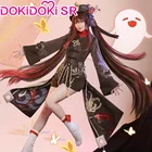PRE-SALE DokiDoki-SR Game Genshin Impact Hutao Косплей Костюм Ху Тао Genshin Impact Hutao костюм на Хэллоуин