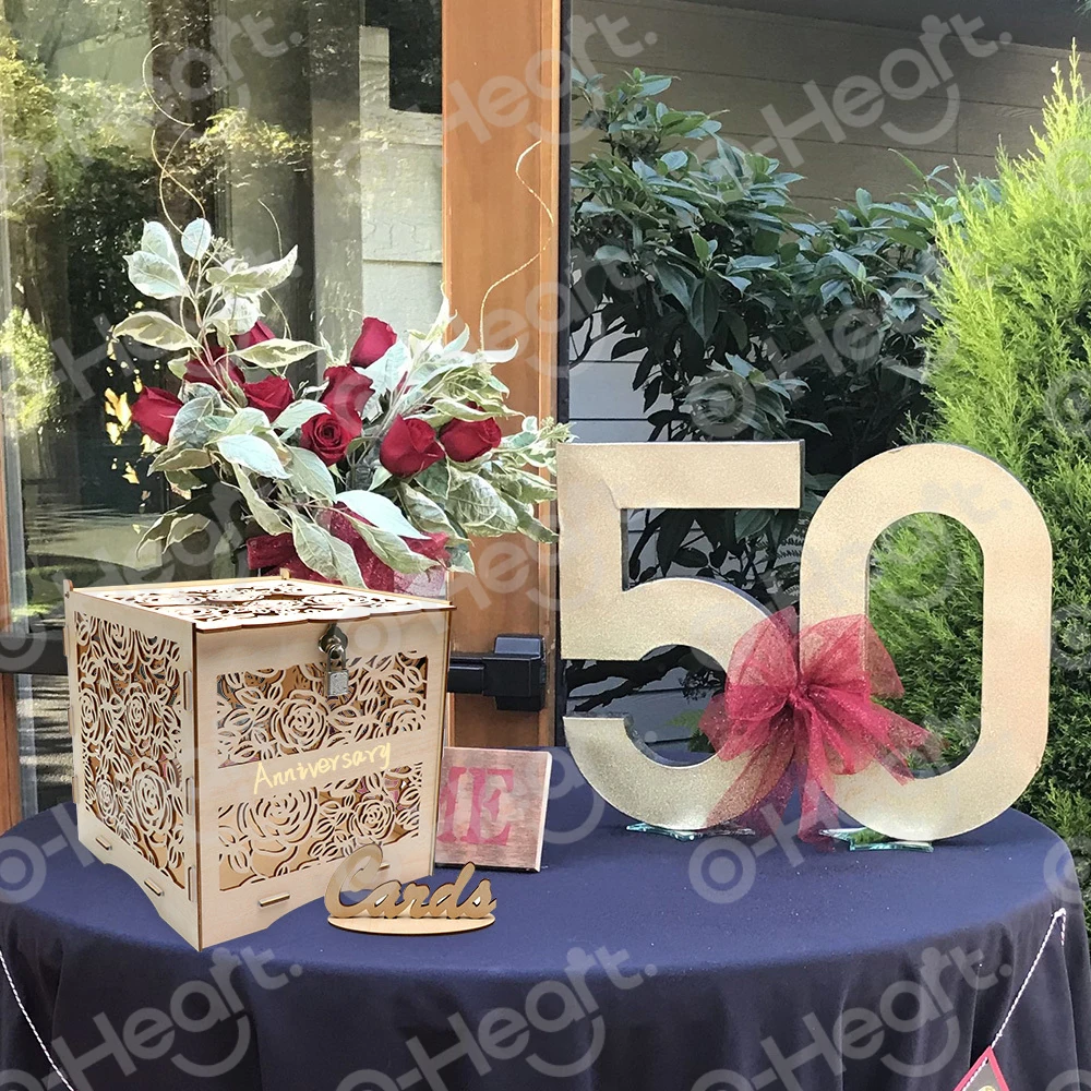 DIY Розовый День Святого Валентина коробка для карт с замком квадратный