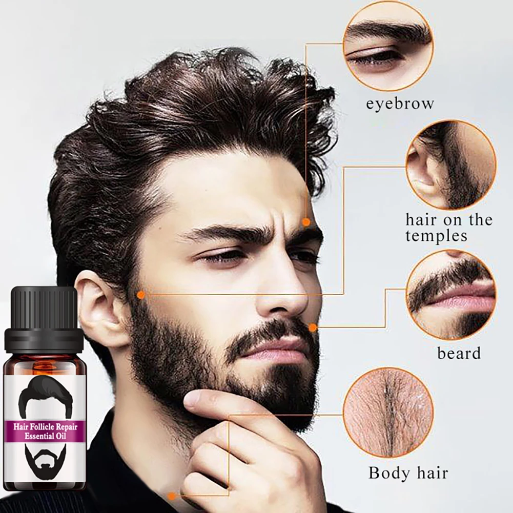 

10 ml Beard Oil for Men Natural Herbal Extracts Beard Conditioner Softener Beard Grown Treatment Protect hair follicles