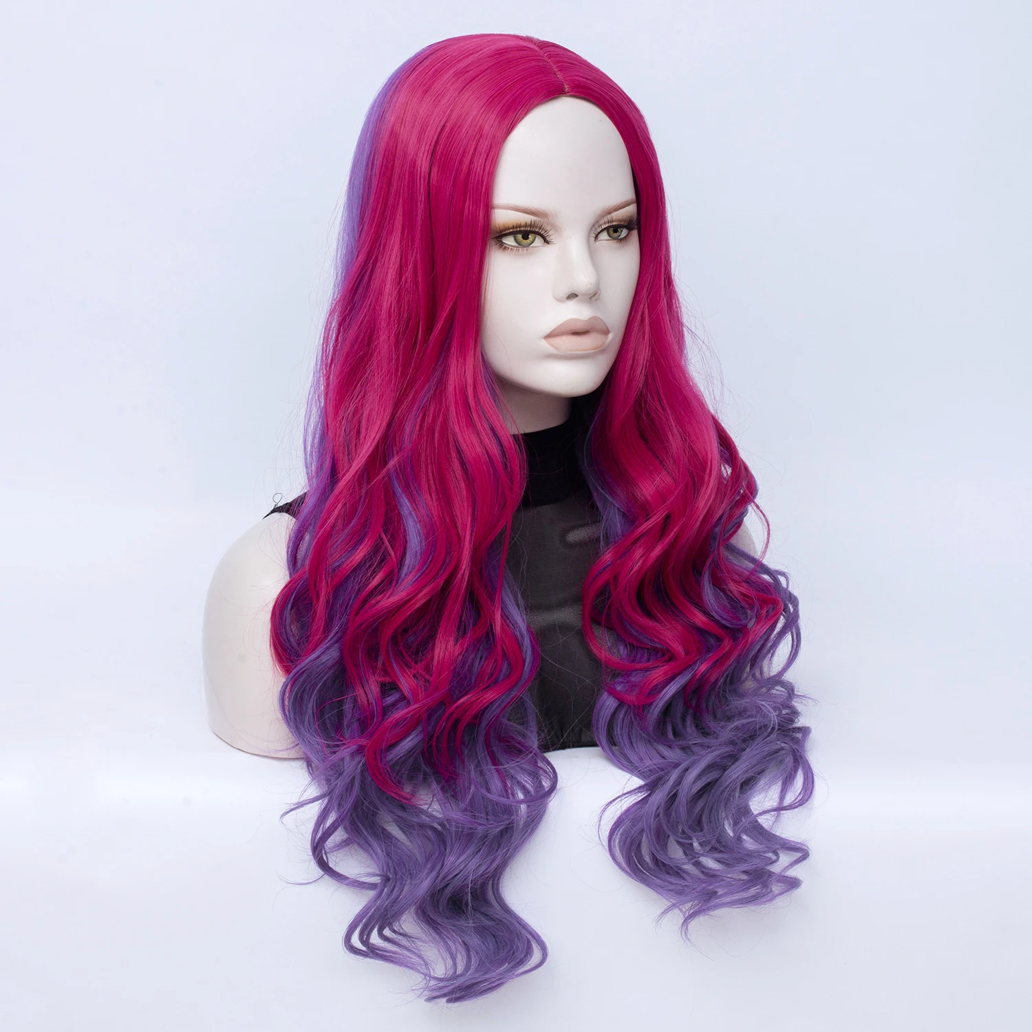 Similler женский длинный кудрявый синтетический парик для косплея Розовый Красный