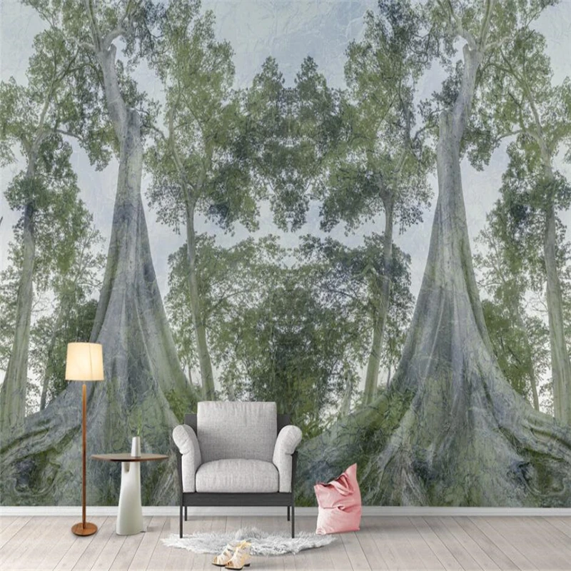 Фото Индивидуальный скандинавский индивидуальный большой фон с изображением леса