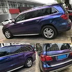 Виниловая пленка для автомобиля, 10x Хамелеон Блестящий м, фиолетовая, с ярко-синими наклейками, глянцевая, меняющая цвет