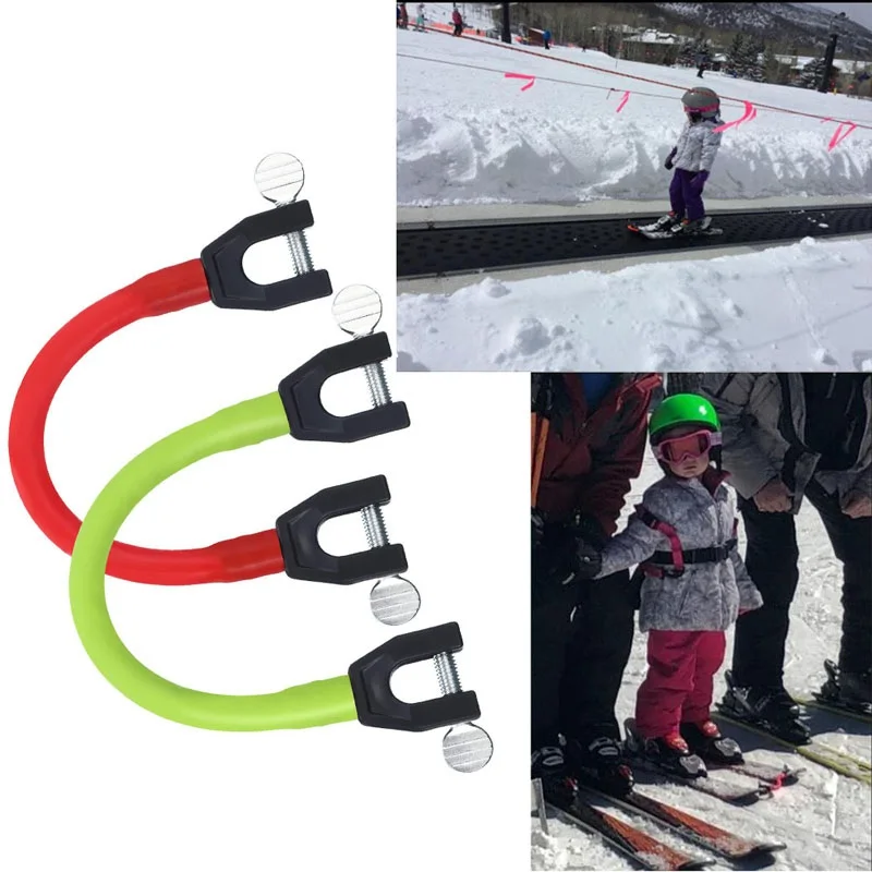 

Protection Removable Training Elastic Clip Outdoor Beginner Kids Easy Wedge Winter Ski Tip Connector Sports Control Speed Latex