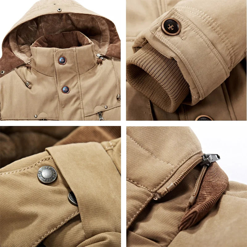 Зимняя мужская куртка 5XL 6XL теплое пальто утолщенное в стиле милитари ветровка