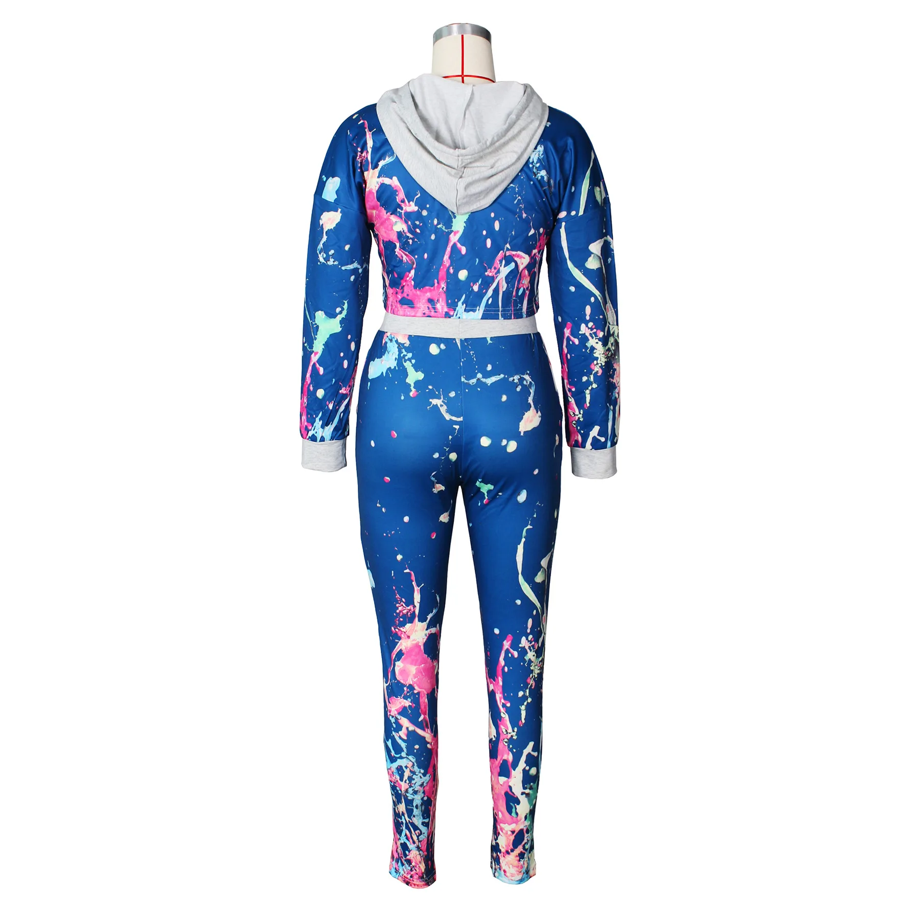 

HAOOHU Floral Camouflage Tie Dye Hooded Sweatshirt Jogger Pants Two Piece Set Women Outfits Workout Matching Sets Tracksuit